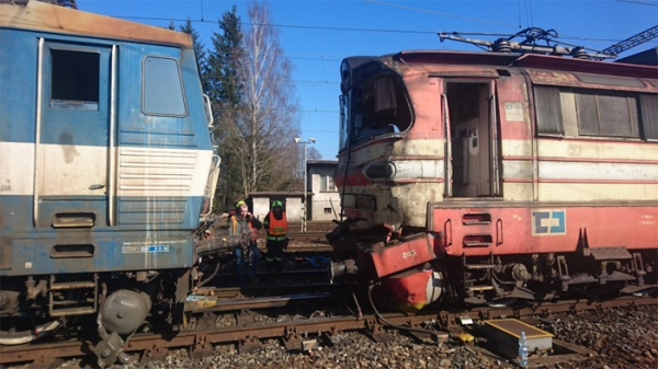 Srážka lokomotivy a nákladního vlaku v Havlíčkově Brodě