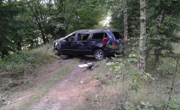 Tři zranění po dopravní nehodě osobního vozidla u Jitkova